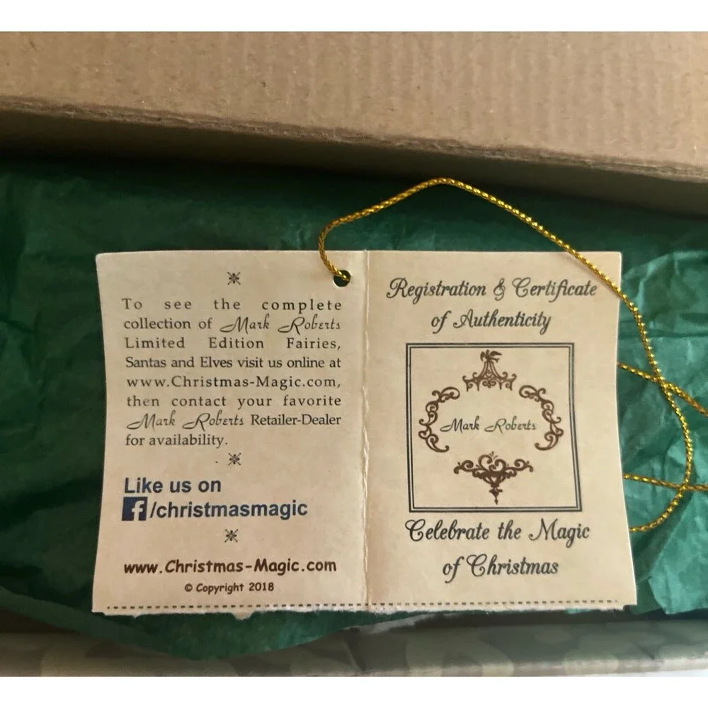 Mark Roberts Fairy of festivities 2017? Christmas magic COA Santa fairy with box